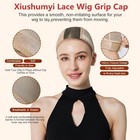 Lace Wig Cap For Women adjustable Grip With Velvet Band Nude 