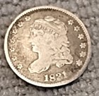 Usa 5c   Capped Bust Half Dime 1831    F  Five Cents   Silver Coin 