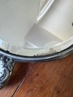 1900 Antique Beveled Hand Mirror Art Nouveau Two-finger Hold A4 
