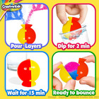 Diy Magic Bouncy Ball Kit For Kids - Stem Toy W  25 Color Powders   5 Molds