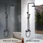 Oil Rubbed Bronze Shower Fixture Bathroom Shower Faucet Set With 8 In Rain Head