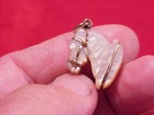 Antique Victorian Hand Carved Mother Of Pearl Horse Head Pendant  Watch Fob 3 4 
