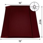 Goso Burgundy Faux Silk Lamp Shades Square Set Of 2 Medium 10  13  10 5  Spider   