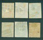 Brazil 1876 Dom Pedro Rouletted Abnc Printing Sc  61-67 Used Vf Set W  Mute Pmks