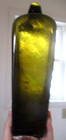 Nice Blackglass Case Gin Crude Applied Seal W pictured Bell 1860 s Era Dug L  k