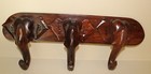 Wooden Elephant Hat Coat Rack Rope Key Backpack Wall Mounted Very Eunique Euc 