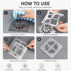 50 Pcs Disposable Shower Drain Hair Catcher Mesh Sticker Strainers For Shower