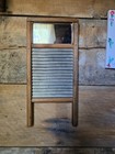 Vtg Wash Board  dubl Handi    Columbus Washboard Co  Rustic Folk Art Farmhouse 18   
