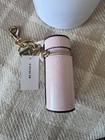 Coach Pink Leather Lipstick Holder  Bag Charm Key Chain W  Gold Hardware 