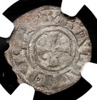 Crusaders  Jerusalem  Baldwin Iii  1143-1163  Silver Denier  Ngc Ms Unc Details