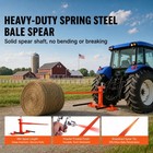49 Inch Hay Spear Tractor Attachment 1600 Lb 3-point Hitch Spring Steel Spear