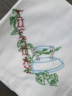 Vtg Embroidered Day Of Week Flour Sack Kitchen Dish Tea Towels Set Of 5 Cottage