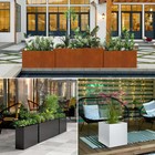 Large Metal Steel Planter Box Heavy Duty Outdoor Planters For Garden Yard Patios