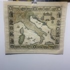 Hand Painted 17th Century Map Of Italy