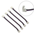 4 Pcs Led Adapter For Strip Lights Rgb Joint Kit Connectors Connection Cables