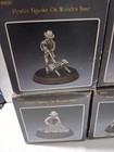 Vintage 1980s Lot Of 4 Hudson Pewter Collectible On Wooden Base In Original Box 