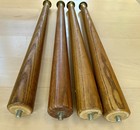 Vintage Set Of 4 Mid Century Modern Wood Tapered Table Furniture Legs 15 5    Mcm