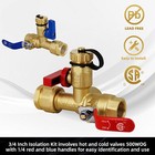 3 4  Tankless Water Heater Isolation Valve Kit Pressure Relief Csa Approved Used