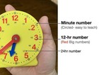 Learning Clock For Kids Student Learning Clocks Teaching Time 12 24 Hours Geared