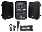 Jbl Eon208p 8  Portable Bluetooth Speaker System mixer stands facade par Lights