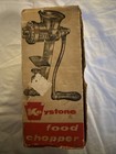 Vintage Keystone No 1-0 Food Meat Grinder Chopper Manual Hand Crank W  3 Blades