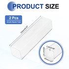 2 Pcs 40mmx40mmx2mm Wall Thickness 153mm Long Clear Acrylic Square Tube