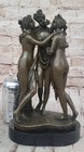 Signed  A canova  Bronze Sculpture 3 Girls The 3 Graces Bronze Statue Nude Sale