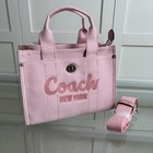 Coa Canvas Cargo Tote 26 Pink Outlet New Cr659