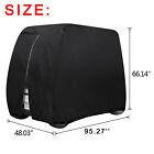 Black Waterproof Golf Cart Storage Cover 2 Passenger For Ezgo Club Car Yamaha