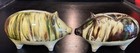 Antique Spatterware Piggy Bank-vintage Stoneware