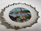 Vintage Souvenir State Plate Arizona Az Leaf Shape Gold Trim 5 