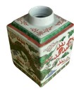 Antique 1900s Hua Cha Chinese Porcelain Republic Tea Caddy With Dragon   Rooster