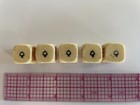 Rare Ivory Antique Poker Dice  Cross Grain Pattern  Lot Of 5