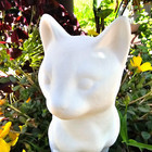 Sitting House Cat 7  In Stock Ceramic Bisque Ready Paint Pottery
