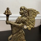 Vintage Solid Brass Angel Figurine Statue India 9    Ornate Detail