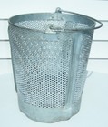 Vintage Galvanized Metal Office Home Waste Basket - Golf Ball Holder