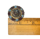 Lot Of 3 Antique Victorian Buttons Abs Stunning Cut Steel Enamel Cut-out Design