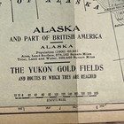 Large Antique 1908 Map Of Alaska 22   x13 5   