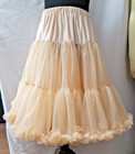 Square Dance Petticoat Ivory  Large-xxl Full Elastic Waist Nylon Super Soft