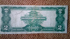 1899  2 Two Dollar Silver Certificate Note  nickname Of Mini Porthole   Vf vf 