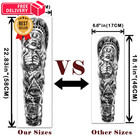 Full Arm Sleeve Temporary Tattoos For Men Women  46 Sheets Large  Color-1 