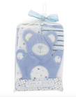 Lot Of 2 Baby Hooded Bath Towels   Bear Mitt Nip Baby Boy Blue Zak   Zoey