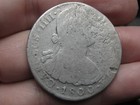 1800 Lima Peru Me Eight 8 Reales Silver Coin- Carolus Iiii Iv