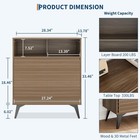 Modern 2 Door Wave Buffet Cabinet Sideboard Accent Storage Dining Room Entryway