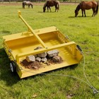 2-in-1 Horse Paddock Cleaner   Tow-behind Manure Scoop For Pastures Easy Cleanup