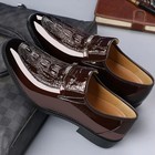 Men s Crocodile Pattern Dress Loafers Luxury Slip-on Business Shoes