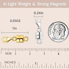 Ohinglt Magnetic Necklace Clasp Extra Strong  Gold And Silver Plated Magnet Jewe