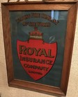 Reverse Glass Royal Insurance Company Limited Leading Fire Co  Of The World Sign