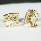 Women s Hoop Earrings 14k Yellow Gold Plated 2ct Round Cut Lab Created Diamond