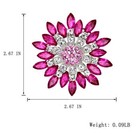 Bridal Bouquet Brooch Rhinestone Wedding Crystal Pin Big Sparkling Brooch